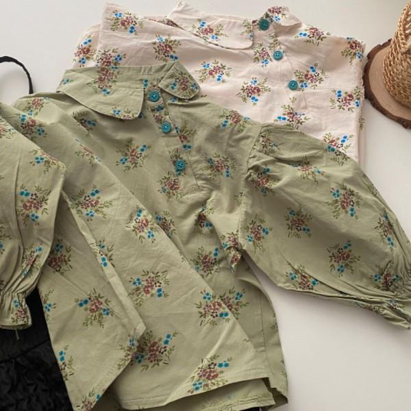Sơ mi hoa VINTAGE cho béChất liệu thô THỜI TRANG cho bé