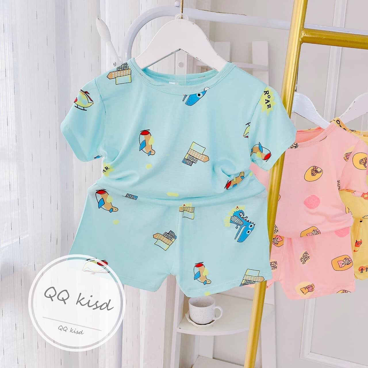 Set bộ thun lạnh Minky mom cộc tay chất đẹp cho bé