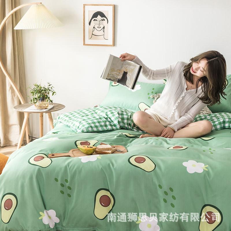 Bộ Chăn Ga Gối Cotton Poly Hàn Quốc đáng yêu - ga giường, bộ chăn ga 4,5 món đủ size miễn phí bo chun