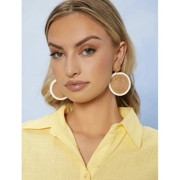 Bông tai tròn thả mây Tiệm nhà Sakj