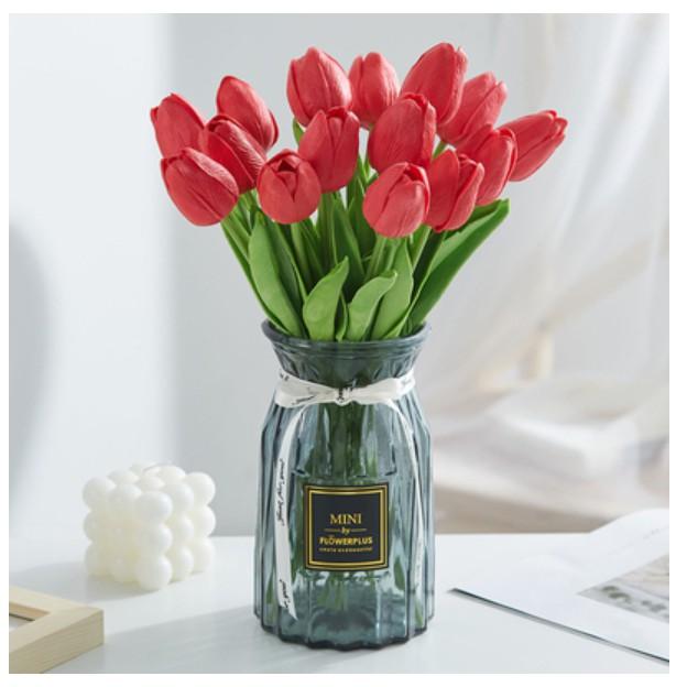 Bông Hoa Tulip Nhân Tạo Trang Trí Đẹp Mắt hoa giả decor trang trí nhà lọ hoa giả để bàn H02