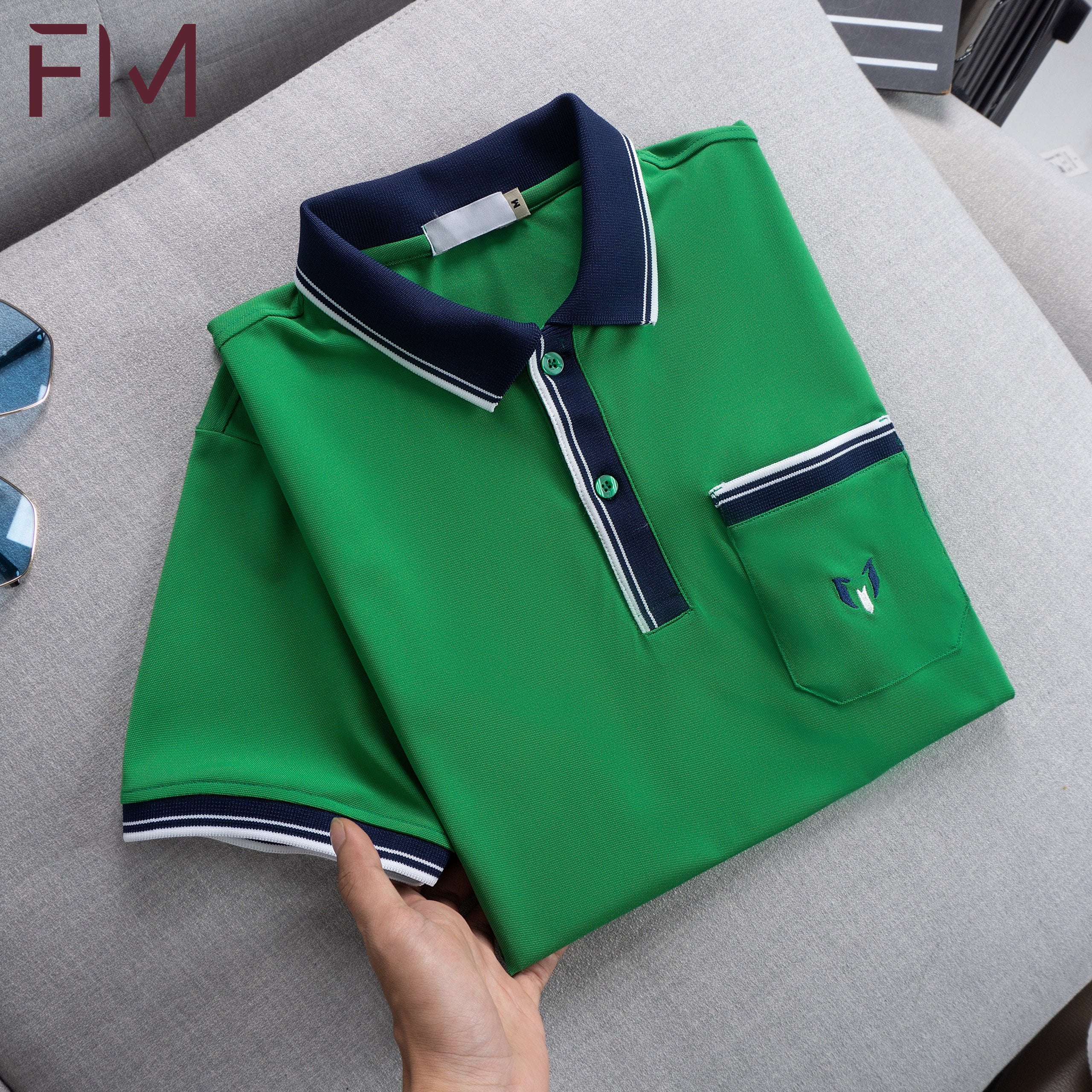 Áo thun có cổ ngắn tay thời trang nam, chất vải cotton cao cấp, co giãn tốt, mặc mát - FORMEN SHOP - FMPS203