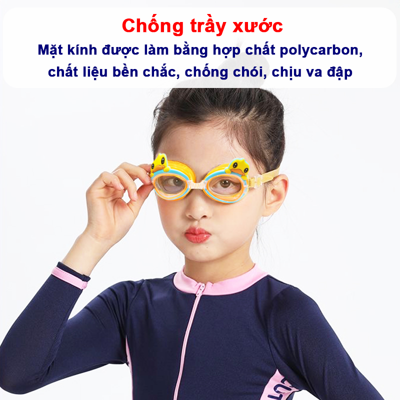 Kính bơi trẻ em hình thú cao cấp Baby-S, Kính bơi cho bé 4-10 tuổi ngộ nghĩnh không thấm nước – SKB007