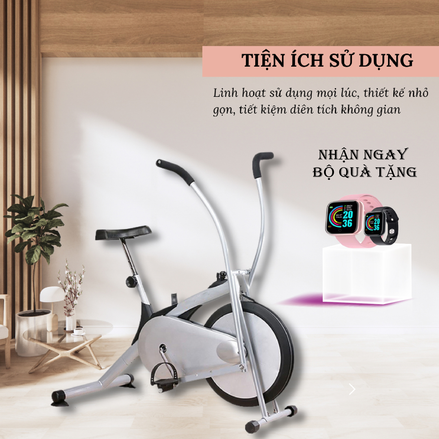 Xe Đạp Tập Thể Dục Tập Gym Tại Nhà Galen G015 Xe Đạp Đa Năng Tăng Cường Sức Khỏe - TẶNG ĐỒNG HỒ SMART WATCH THÔNG MINH