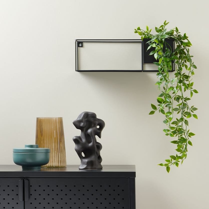 Kệ trang trí | JYSK Vilmer | kim loại | đen | R13xD40xC13cm