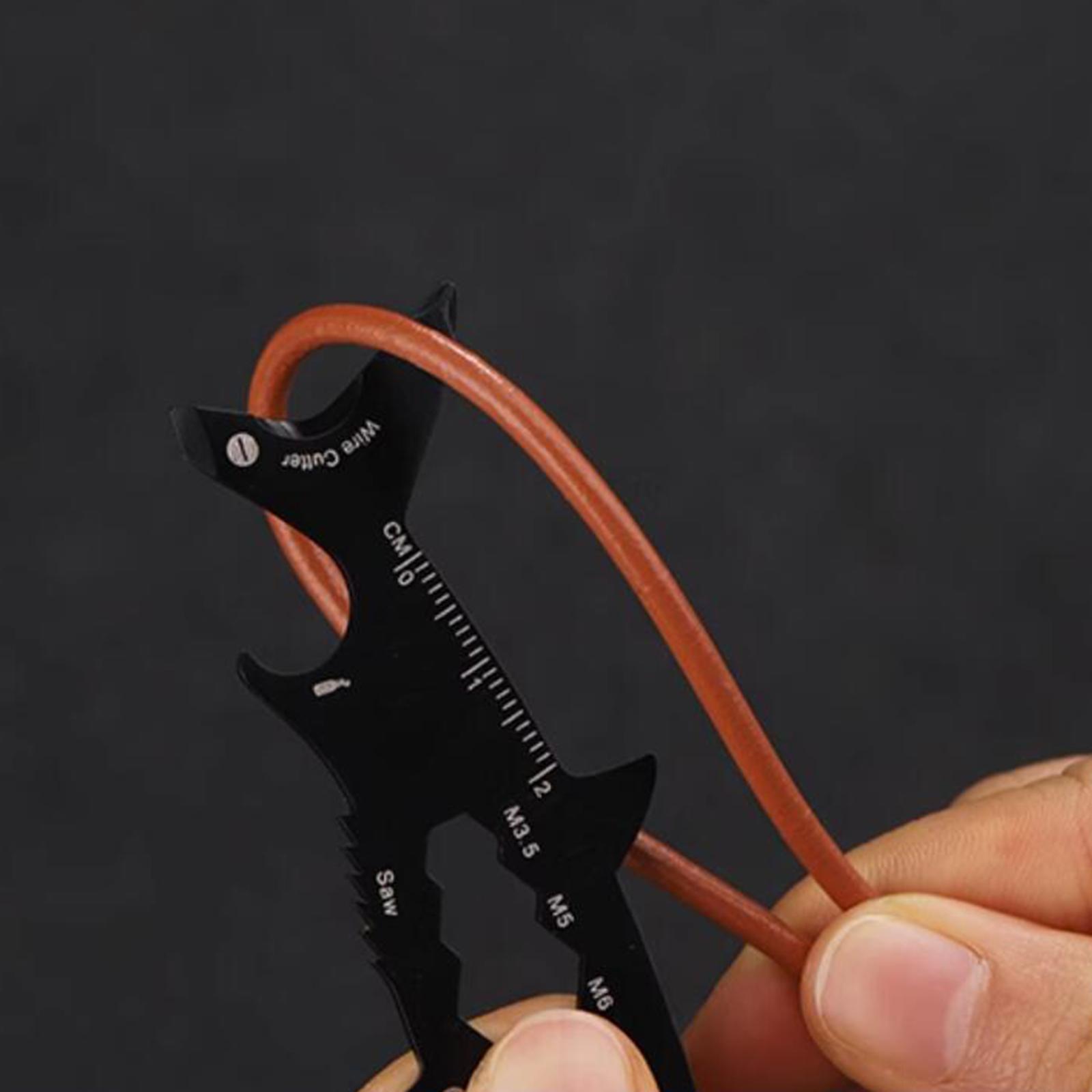 Multitool for Keychain Survival Pocket Tool for Hiking Travel Mountaineering