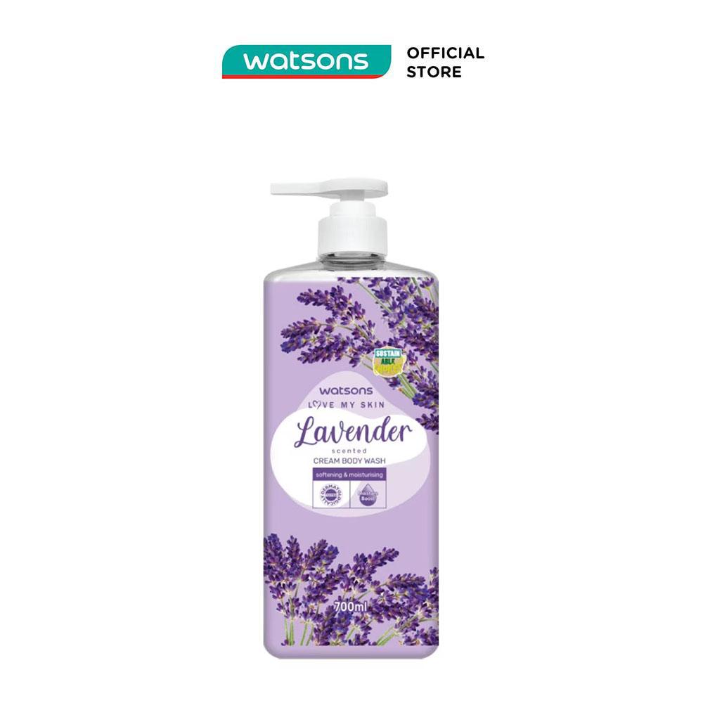 Kem Tắm Watsons Love My Skin Lavender Scented Cream Body Wash 700ml