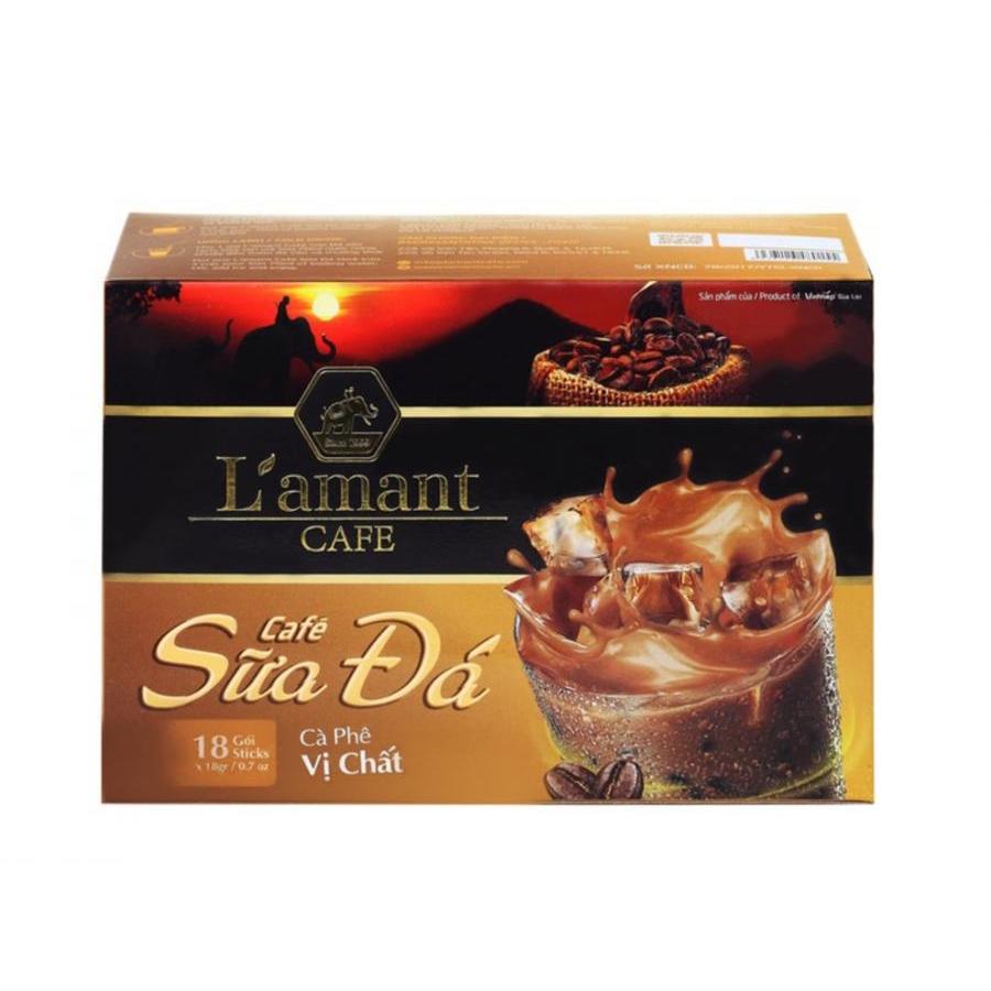 Cà phê hòa tan L'amant Sữa Đá Vị Chất thơm ngon (14 gói x 18gr)