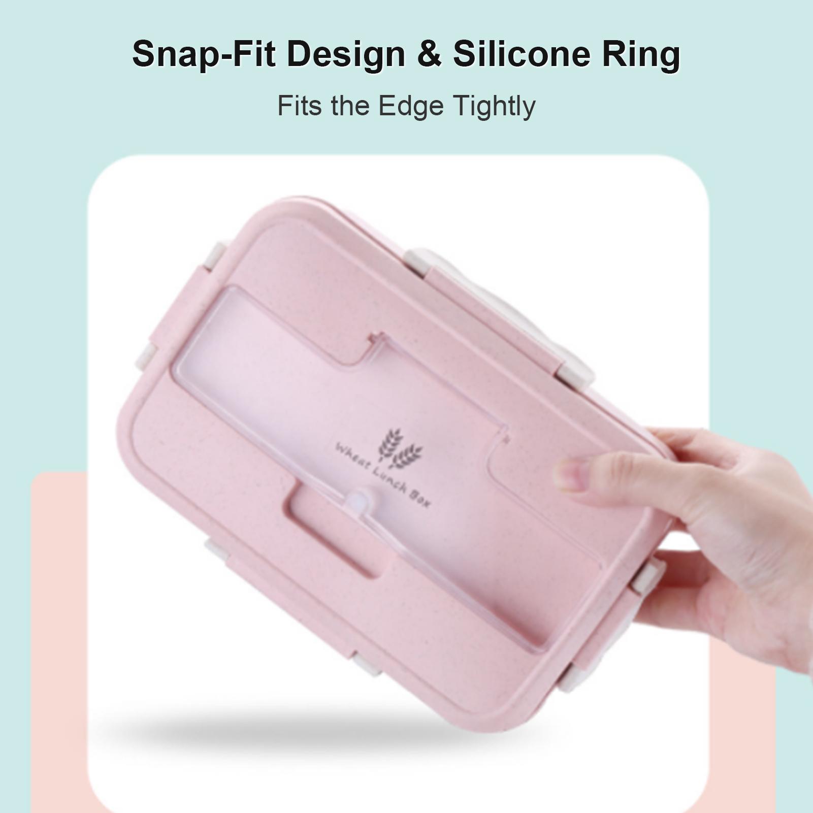 Hộp cơm trưa di động thép 304 không gỉ có thể bỏ lò vi sóng với các tầng kèm thìa & đũa