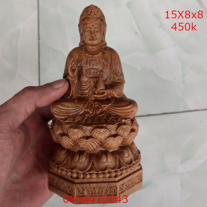 Tượng phật Quan Âm cao 15 - 20 -30 cm