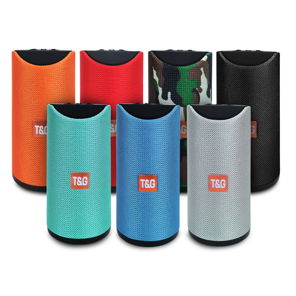 Bán chạy TG113 10W Cột di động ngoài trời Loa không dây tương thích Bluetooth USB TF FM Radio Âm nhạc Loa siêu trầm âm thanh nổi cho PC Màu sắc: rằn ri