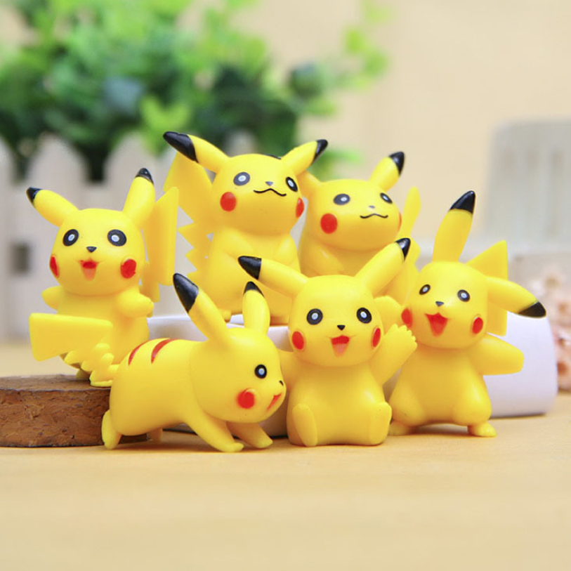 Mô hình Pokemon 12 Pikachu vui vẻ trang trí sinh nhật