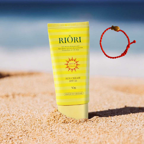 Kem Chống Nắng Riori Sun Cream (50g) Tặng Kèm Vòng Tay Phong Thủy May Mắn