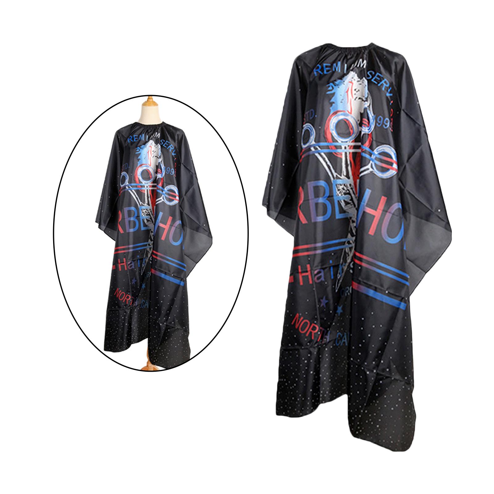 Hair Styling Cape Gown Hair Salon 55 '' x 63 '' Hair Cutting Cape Haircut Hair Beard Barber Gown Adjustable Elastic Collar