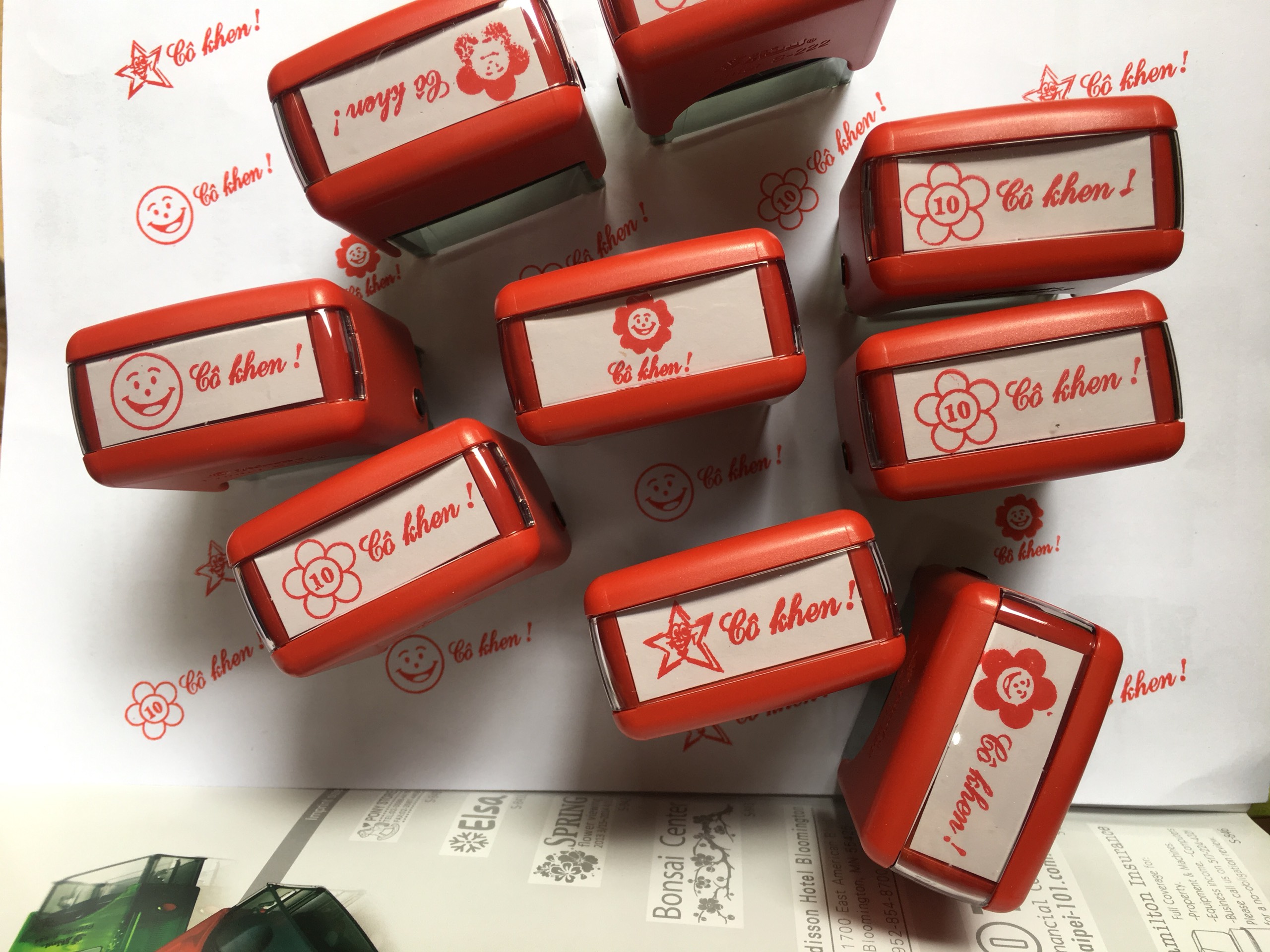 Dấu Liền Mực ĐÃ THU TIỀN, ĐÃ CHI TIỀN, NHẬP HÀNG, XUẤT KHO, HỦY, SAO Y, ...- Hiệu Shiny - S842