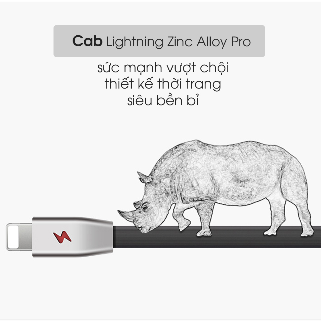 Dây Cáp Sạc Nhanh Lightning LED Zinc Alloy Pro (Dành Cho Điện Thoại Iphone, Ipad) - DT038