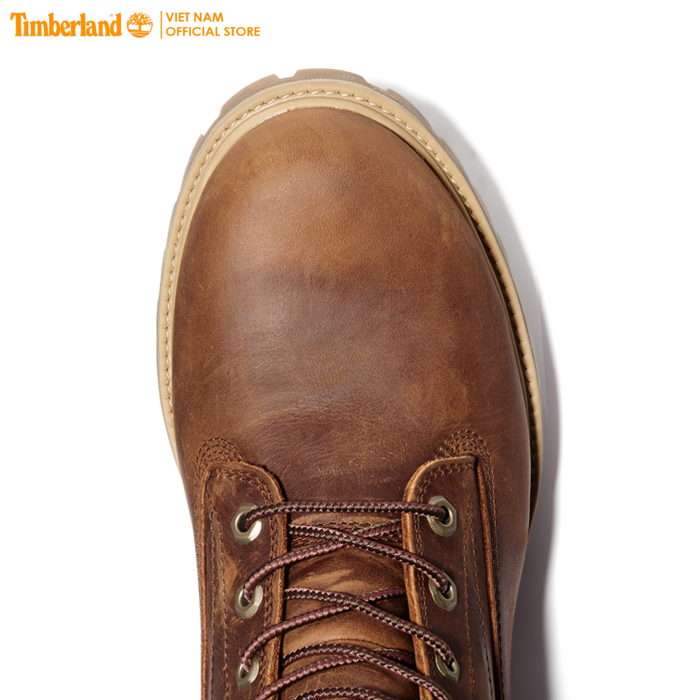 [Original] Timberland Giày Boot Nam Cổ Cao 6 inch Basic Alburn Boot WP Md Brown Full Grain TB0A1H8QHE