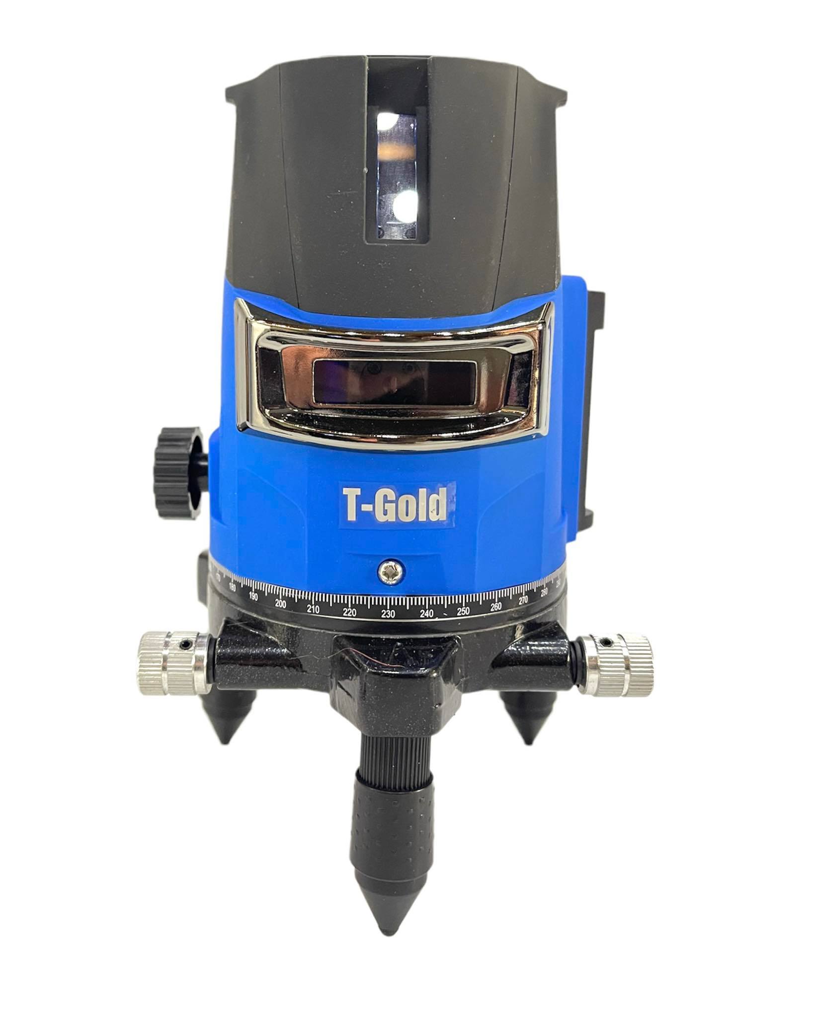 Máy Cân Bằng laser T-GLD 5 Tia Xanh hộp nhôm kèm chân