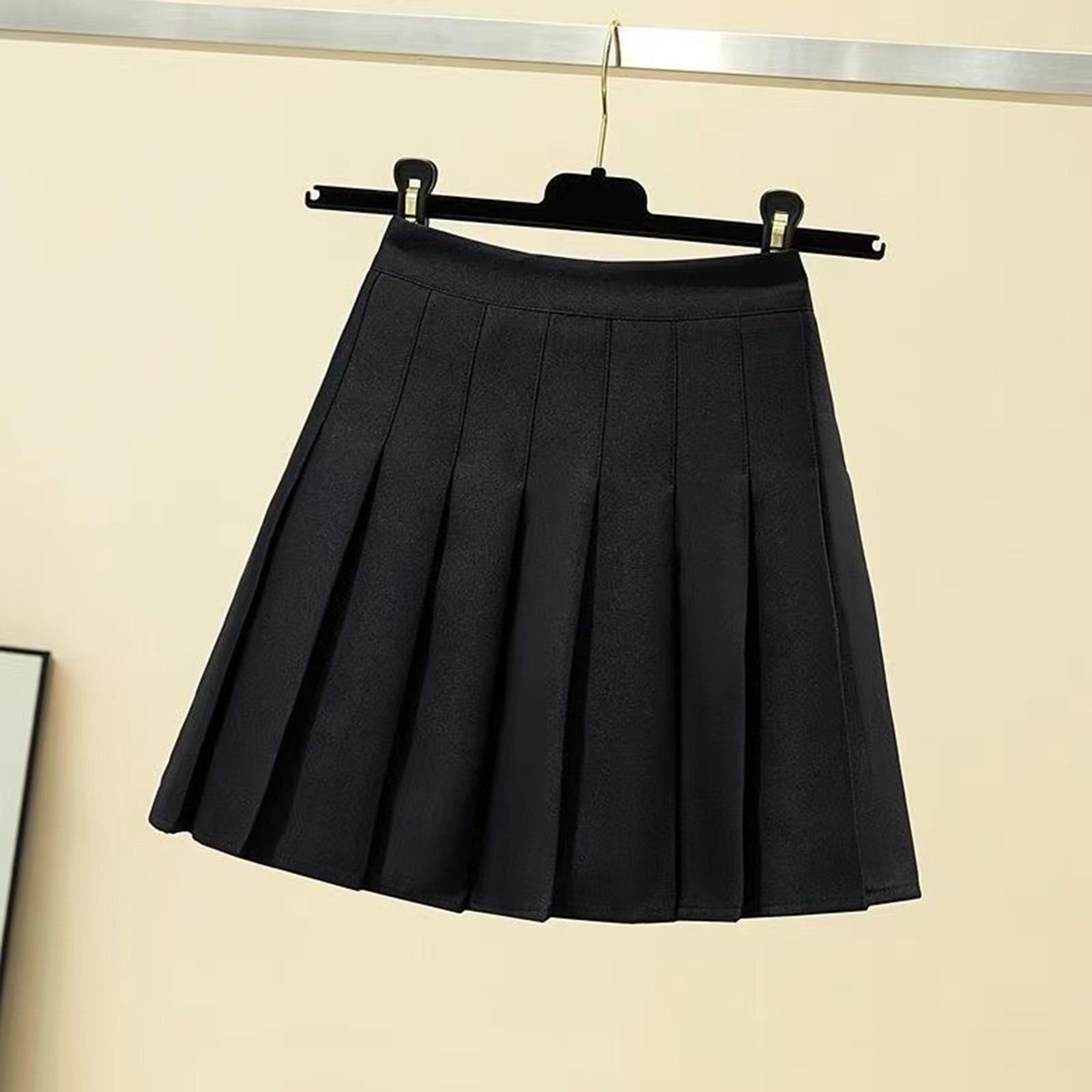 Women's Pleated Skirt, High Waisted A Line Skirt with Shorts, School Uniform Skirts, Comfortable Casual Mini Skirt Tennis Skirts for Golf