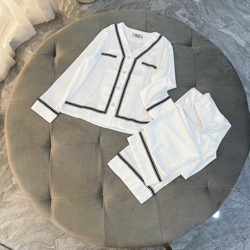 BỘ PIJAMA CỔ V QUẢNG CHÂU CAO CẤP