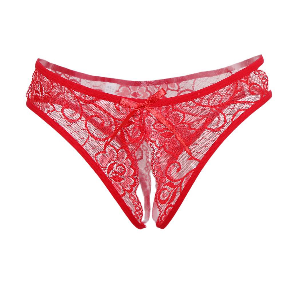 2 Pcs Womens Open Low Panties Lingerie