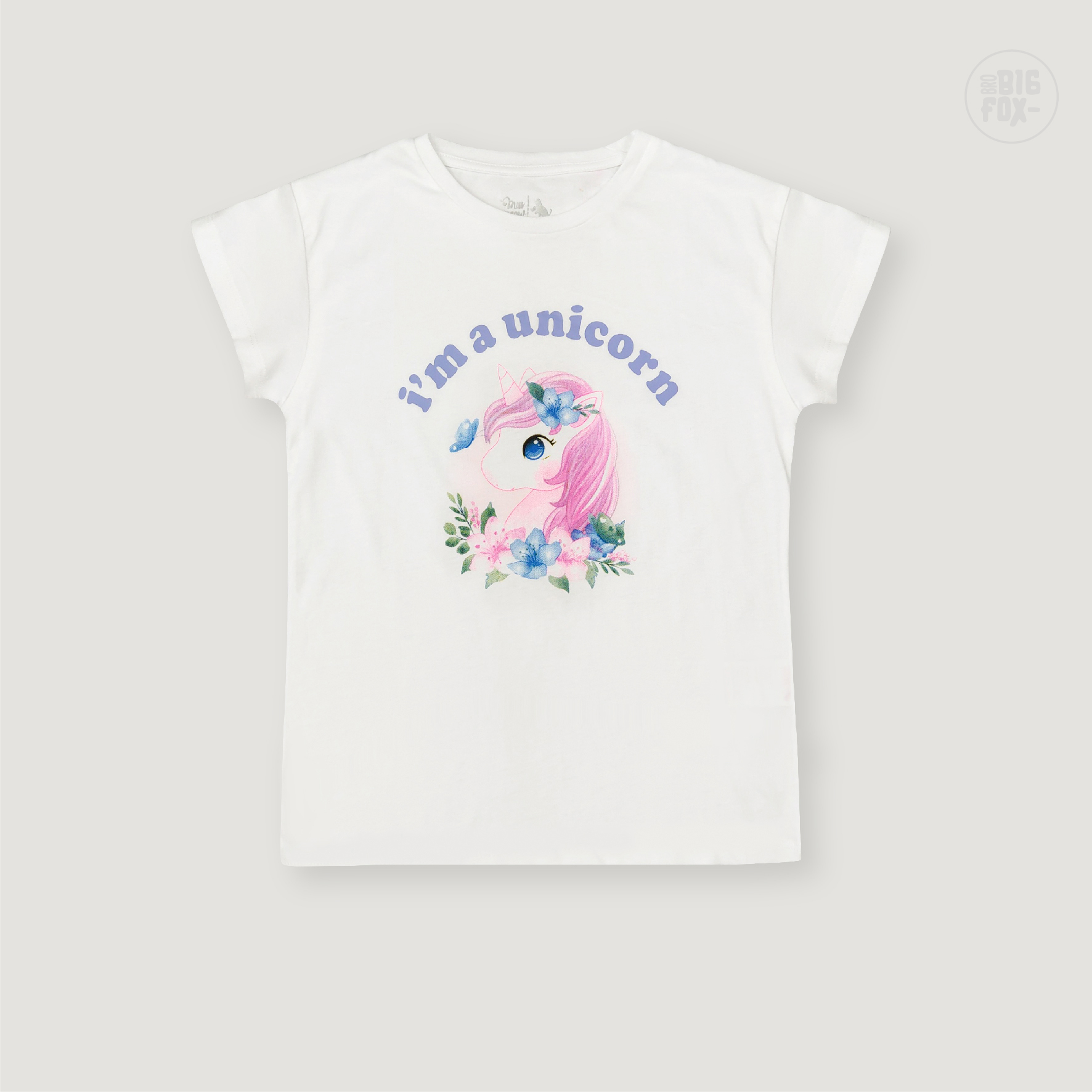 Bộ Quần Áo Bé Gái Bộ Cộc Tay Cho Bé Miss Meow Chất Cotton In Hình Unicorn, Size Đại