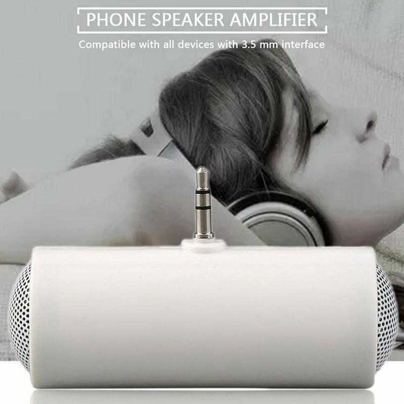 Jack Cắm 3.5Mm Stereo Loa Mini Di Động Máy Nghe Nhạc MP3 Loa Khuếch Đại Loa Cho Điện Thoại Di Động Máy Tính Bảng-Trắng