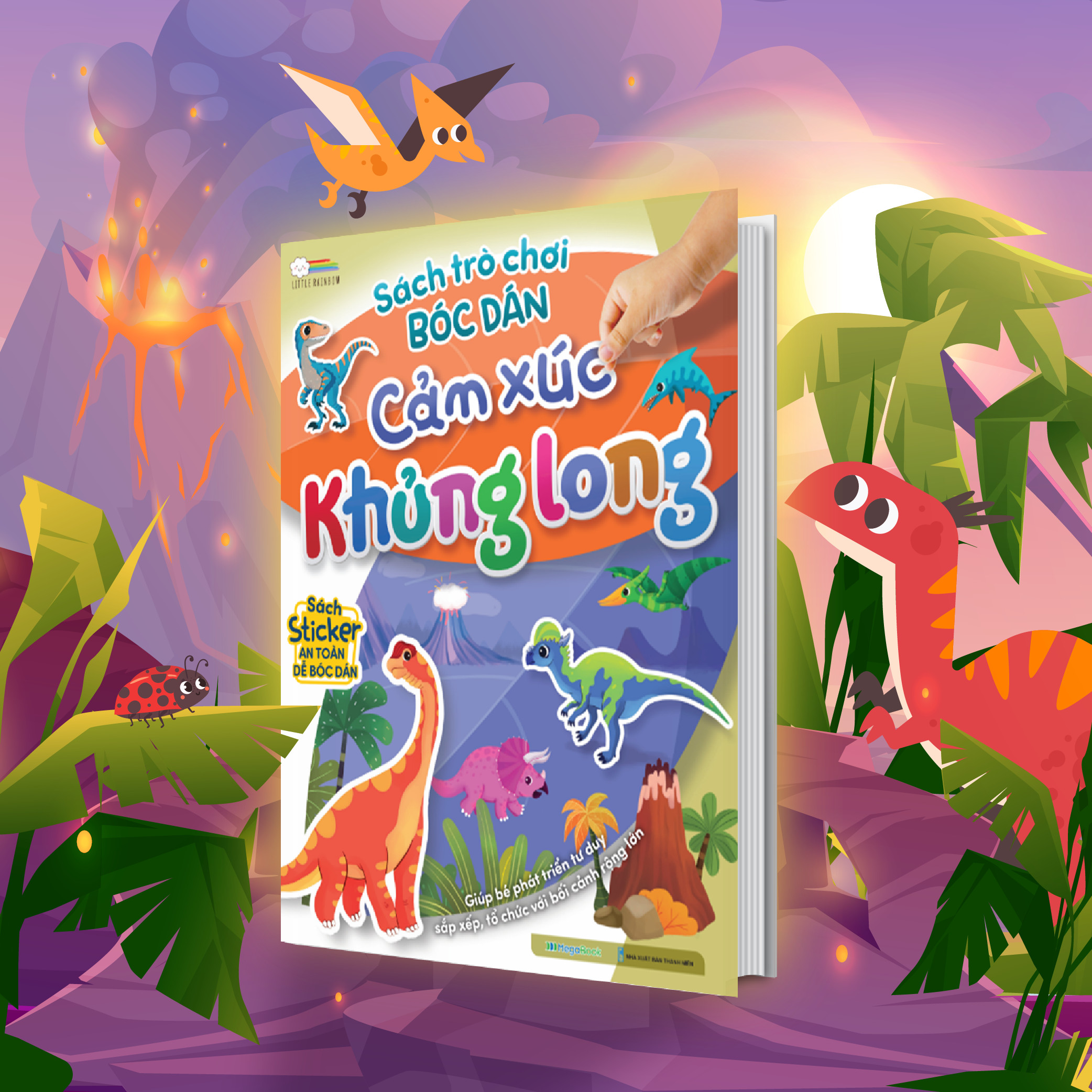 Combo Sách Trò Chơi Bóc Dán Cảm Xúc: Nông Trại + Đại Dương + Rừng Xanh + Khủng Long + Côn Trùng (Bộ 5 Cuốn) (MEGA)