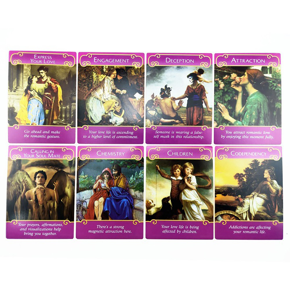 [Size Gốc] Bài Oracle Romance Angels Size Gốc 44 Lá Bài Cán Bóng Đẹp Tặng Link Hướng Dẫn Tiếng Việt Và Đá Thanh Tẩy