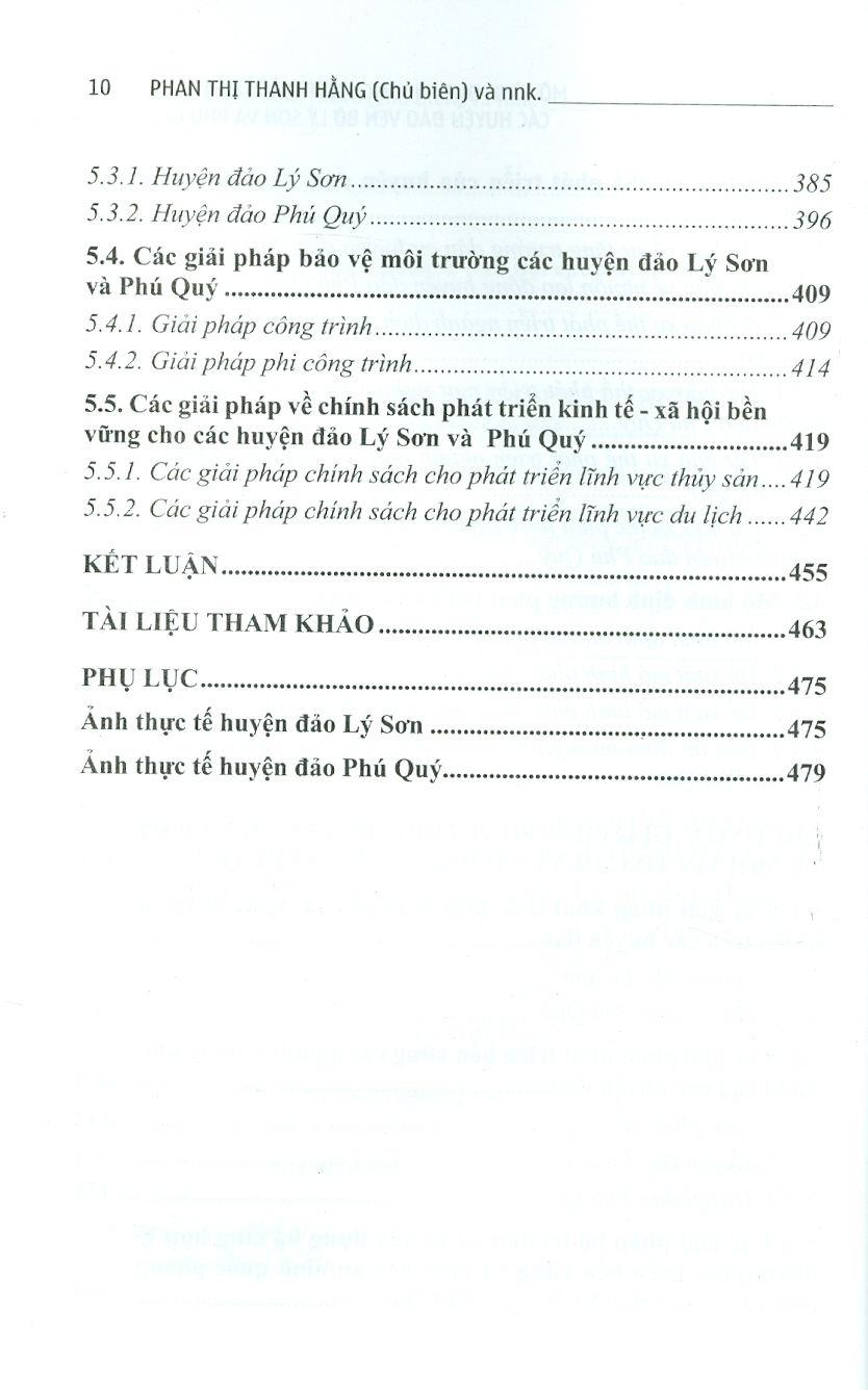 Mô Hình Định Hướng Phát Triển Bền Vững Các Huyện Đảo Ven Bờ Lý Sơn Và Phú Quý (Bìa Cứng)