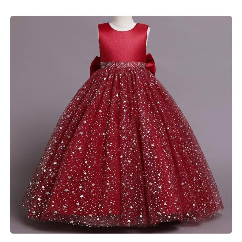 DC27 Size110-160 (13-40kg) Đầm công chúa cao cấp (Đầm voan xoè 3 tầng vải lụa dự tiệc đám cưới) hàng quảng châu