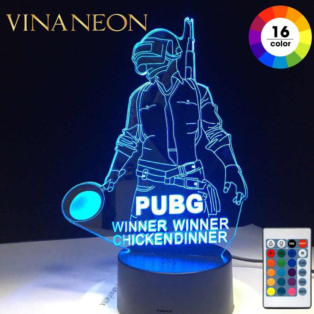 Đèn Led Trang Trí Đèn Trang Trí Bàn Làm Việc Nhân Vật PUBG Đèn Neon Trang Trí Game