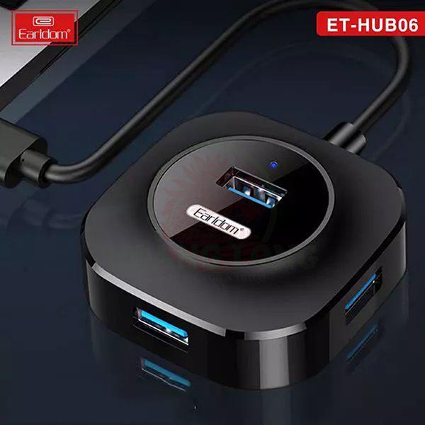 Ổ Cắm USB Earldom HUB-06 (Hỗ Trợ 4 Cổng USB 2.0) - Hàng nhập khẩu