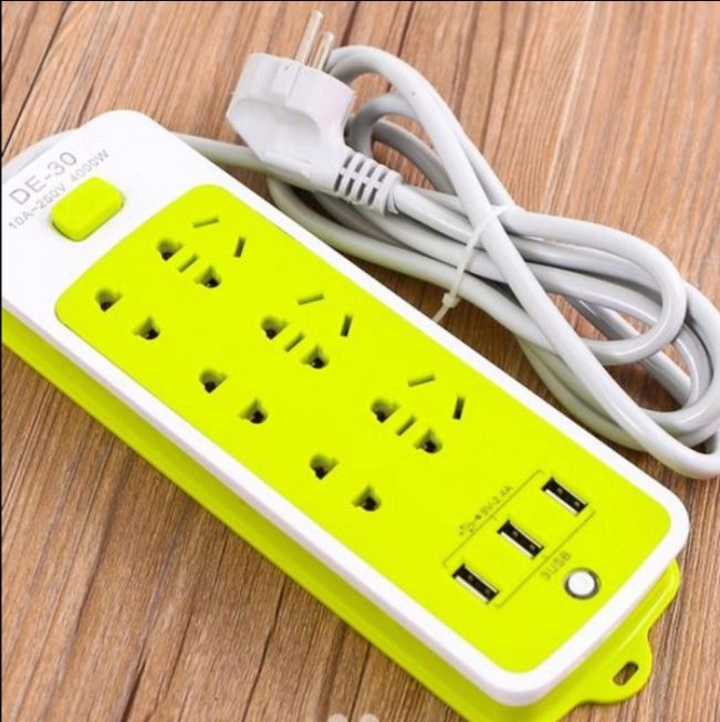 Ổ Cắm Điện Đa Năng Thông Minh Chống Giật 6 Lỗ Kèm 3 Cổng USB Tiện Dụng  - Hàng Chính Hãng