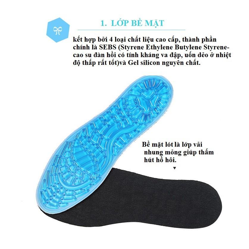 Lót Thể Thao Gel Silicone Massage Chân Cao Cấp