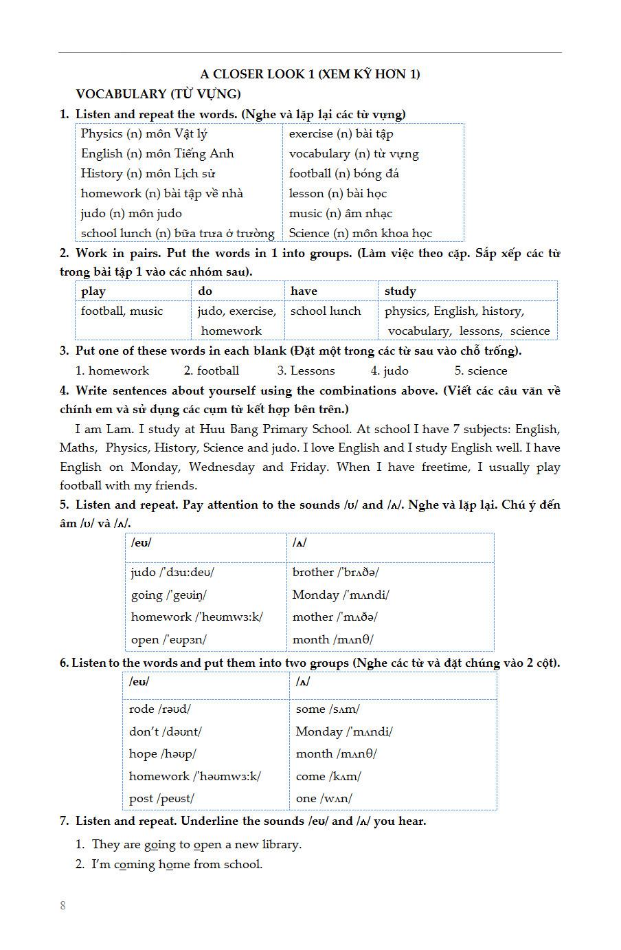 Học Tốt Tiếng Anh 6
