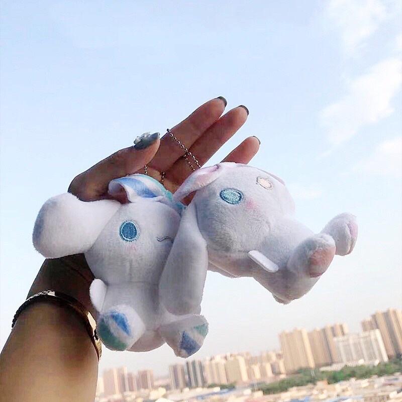 Móc Khóa Chú Chó Bông Cinnamoroll Mini Dễ Thương Treo Balo Túi Xách Phụ Kiện Gấu Bông Mini Treo Trang Trí