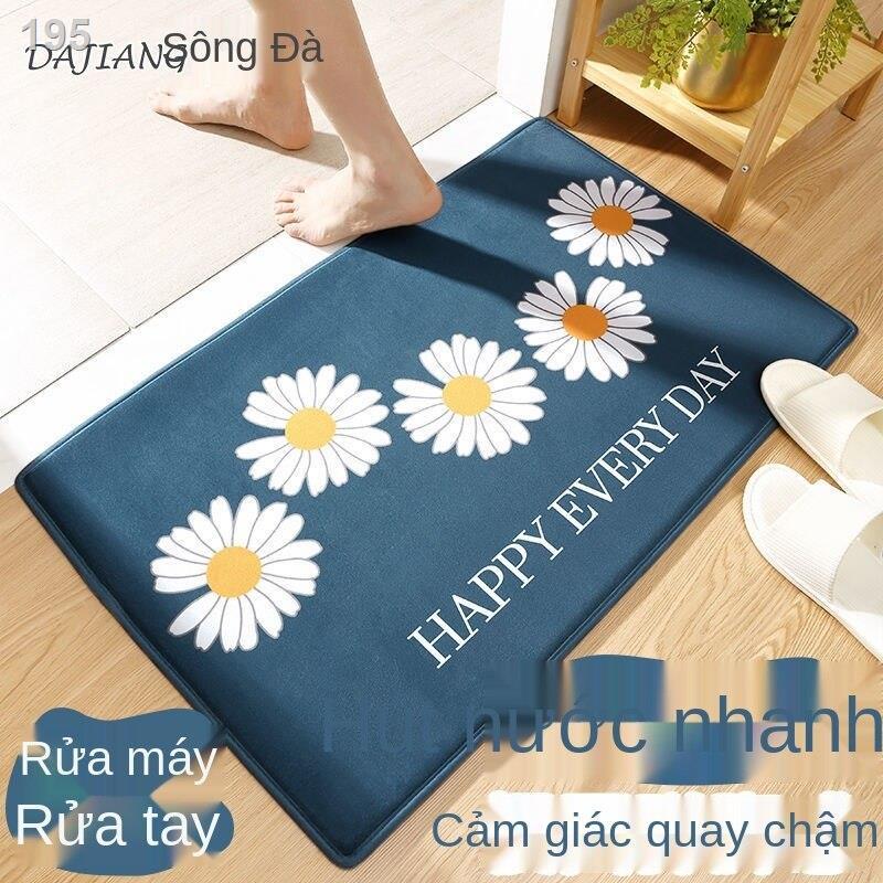Phòng tắm thấm nước thảm trải sàn hộ gia đình đơn giản cửa nhà vệ sinh lối vào chống trượt