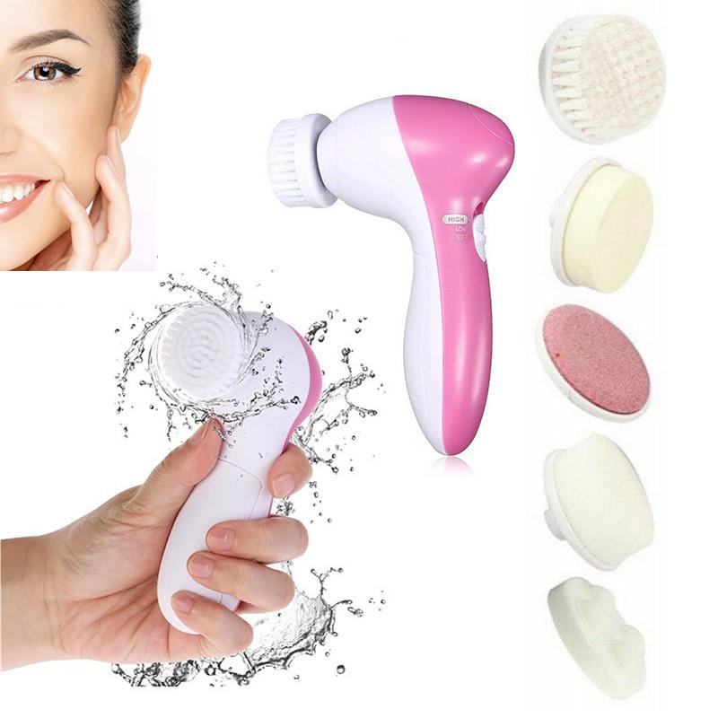 Máy Rửa Mặt 5 Đầu Thay Thế Loại Bỏ Vi Khuẩn, Bụi Bẩn Có Hại Giúp Trẻ Hóa Làn Da Và Sáng Bóng B0210