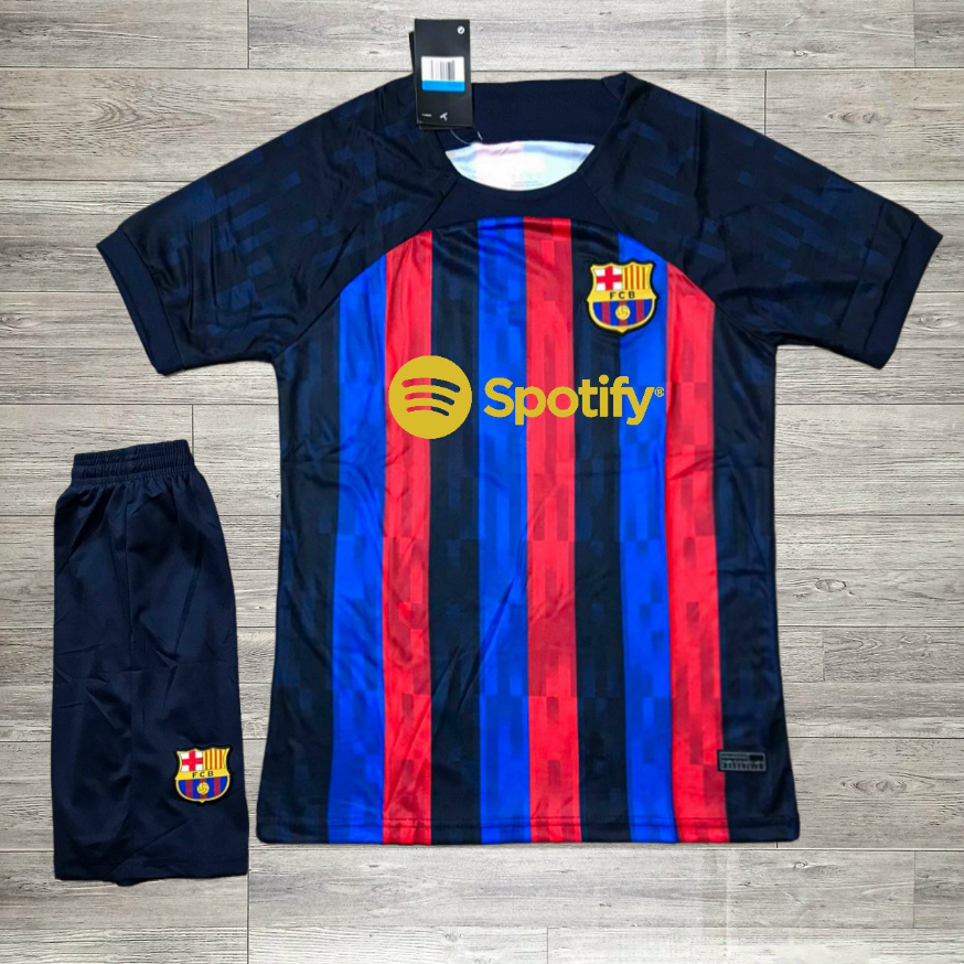 Quần áo Bóng đá Barca 22/23 Mới nhất - Vải Polyester Thái Gai Lưới