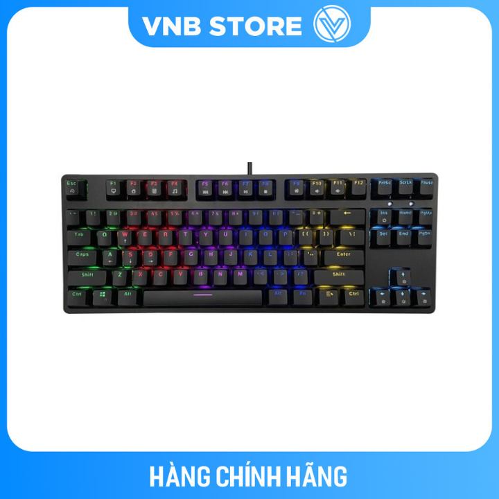 Bàn phím chơi game cơ E-DRA EK387L Rainbow - Hàng Chính Hãng