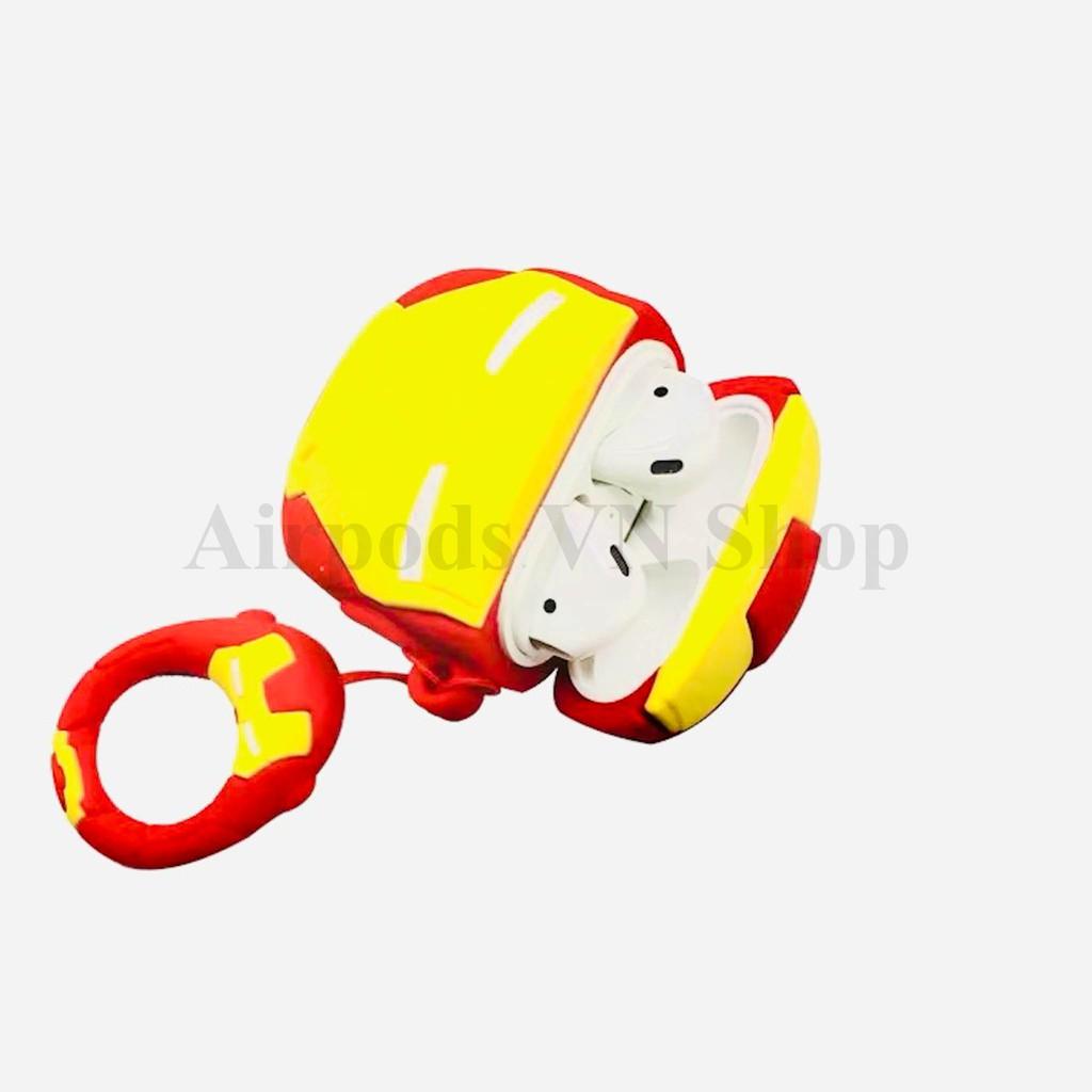 Bao Case Ốp dành cho airpod 1 và 2, tai nghe bluetooth i11,i12, i9s... Iron Man silicon cao cấp