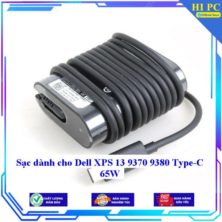 Sạc dành cho Dell XPS 13 9370 9380 Type-C 65W - Kèm Dây nguồn - Hàng Nhập Khẩu