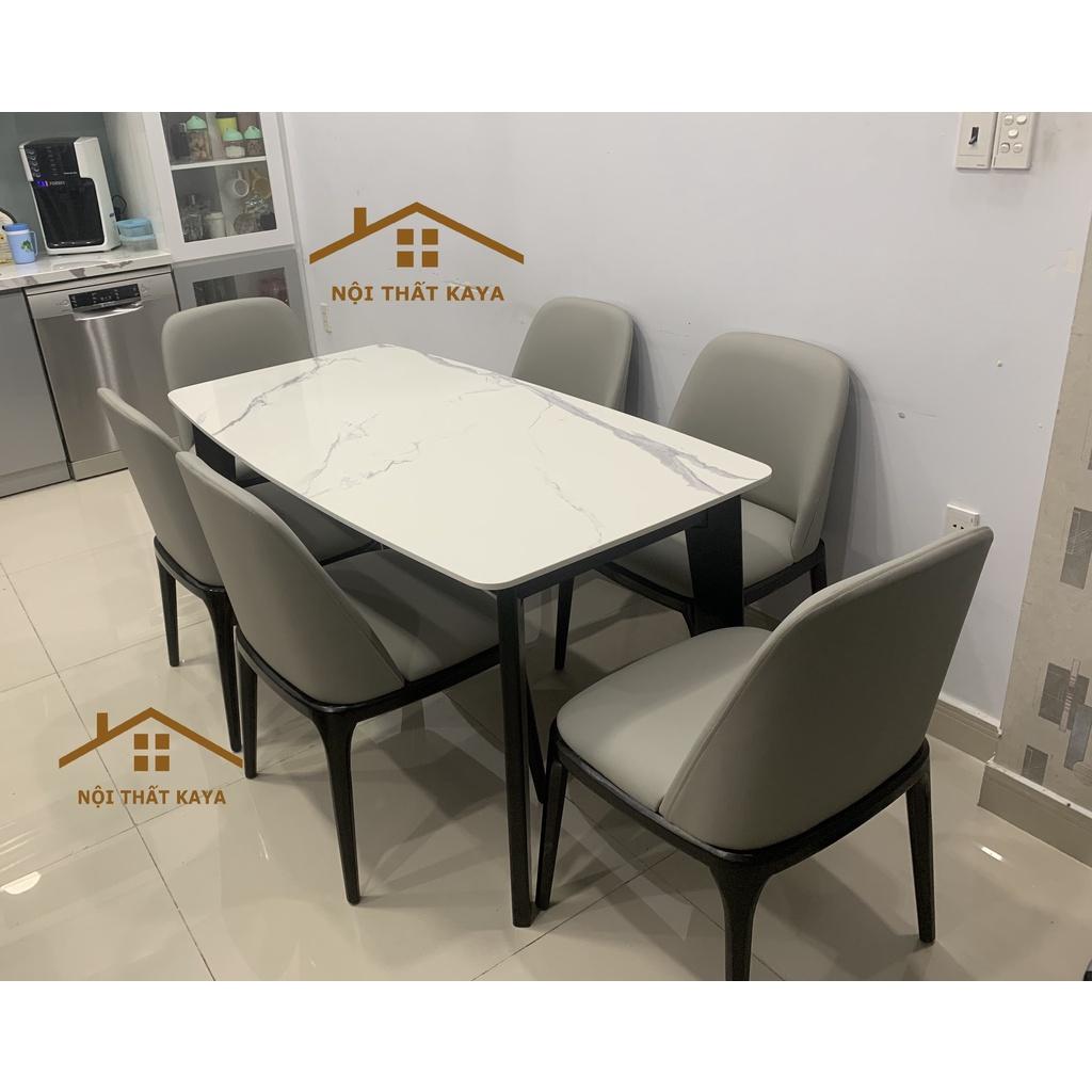 Bộ Bàn Ăn 6 Ghế Mặt Đá Nhập Khẩu Doxa BAK – 08