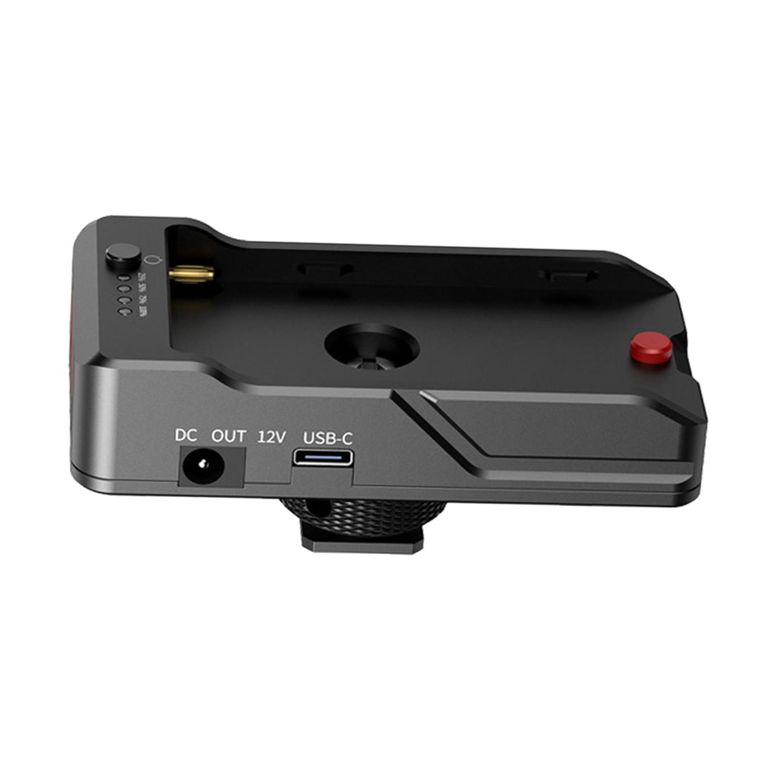 Metal NP F Battery Adapter Plate LED Battery Indicator Power Adapter Support