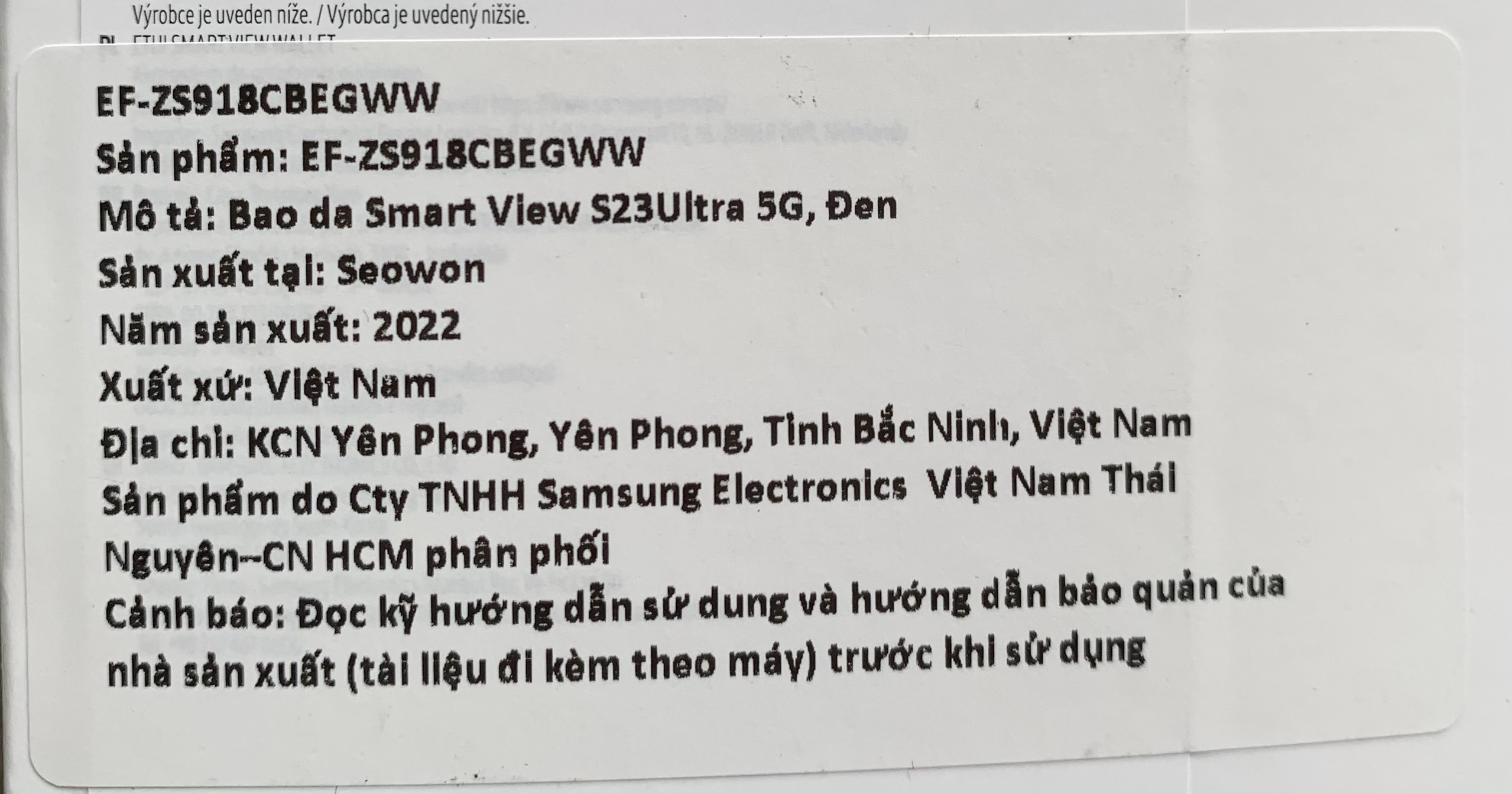 Bao da Smart View Samsung Galaxy S23 Ultra 5G - Hàng Chính Hãng