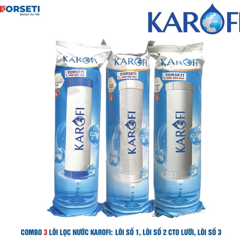 Bộ 3 lõi lọc thô Karofi 123 lõi số 2 CTO GAC dùng cho các máy lọc Karofi O-P1310, S-S038.... - Hàng Chính Hãng