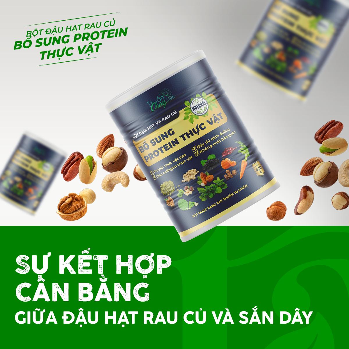 BỘT ĐẬU HẠT RAU CỦ BỐ SUNG PROTEIN THỰC VẬT (420g)