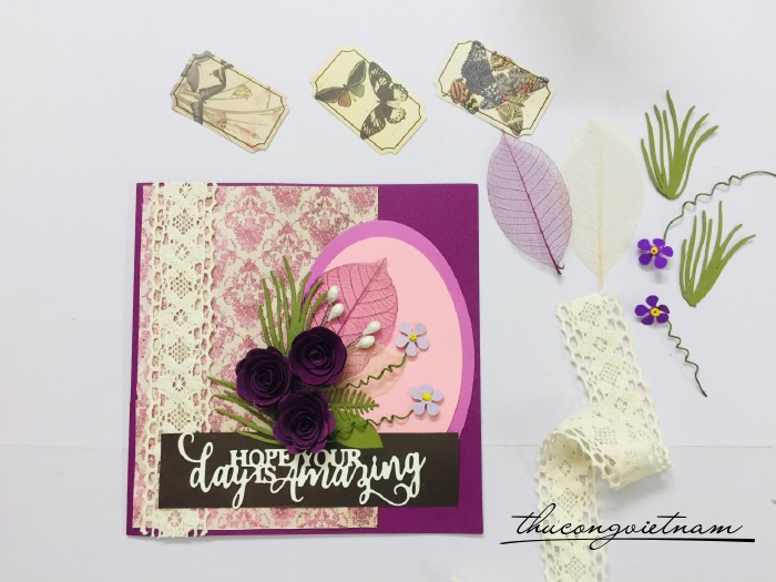 Thiệp "Hope your day is amazing" 15x15cm