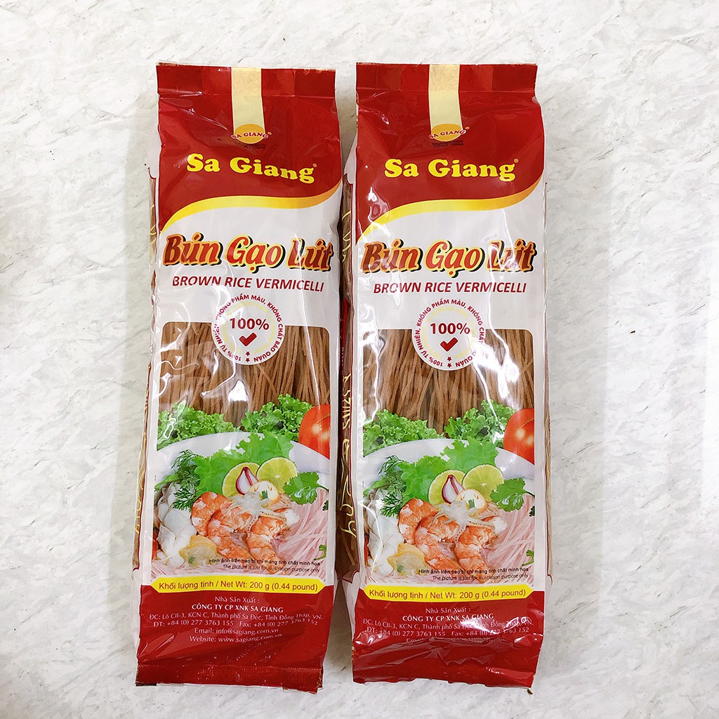Bún gạo lứt / Sa giang 200G / Giảm cân hiệu quả / Hữu cơ huyết rồng